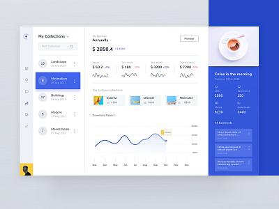 Photo data dashboard android app card chart clean dark dashboard data design desktop illustration landing light mobile onboarding profile ui ux web website