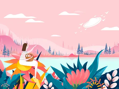 Flower Girl illustration illustrations