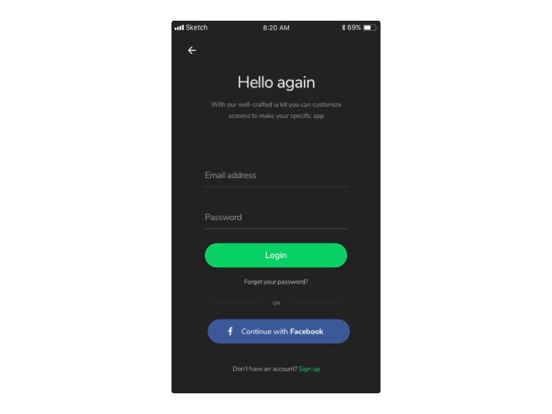 Login Interaction animation blog feed interaction ios kit login prototype psdehat sketch ui