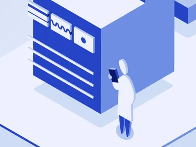 Mono website — hero illustration design hero illustration isometric landing ui