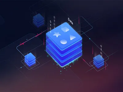 Redis Illustration for 163yun banner cloud computing illustration redis web