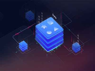Redis Illustration for 163yun banner cloud computing illustration redis web