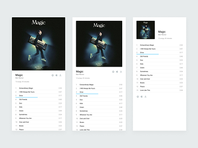 Droptune Player album app blue design icons identity interface layout music player ui ux