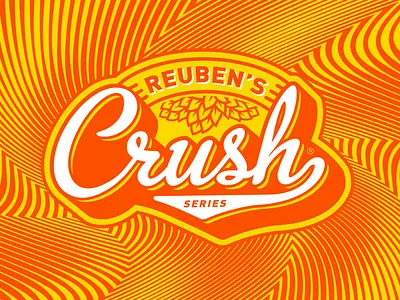Reuben's Crush Series beer can craft beer crush fruity hazy ipa package design packaging pattern