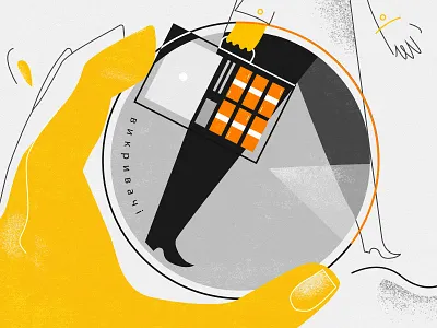 Vykryvachi: What is corruption? Who is a whistleblower? 2d character corruption hand illustration ipad pro magnifier money procreate