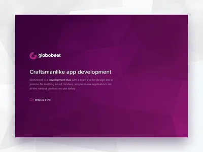 Globobeet app development gotham rounded homepage homepage design purple