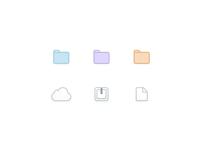 ☁️📄📁 File Icons app application design figma flat icon icons ios lowprofile ui ux web