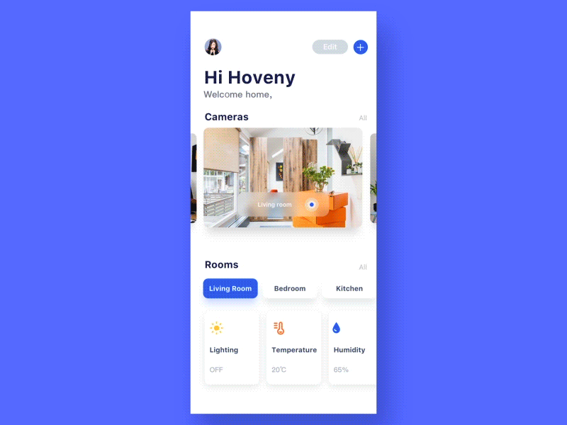 Dynamic design of smart home-01 animation app design ui