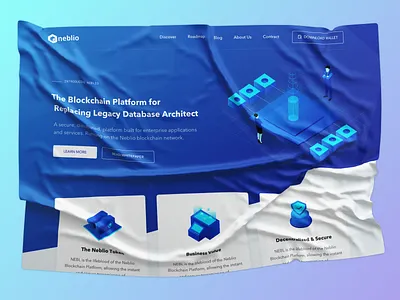Neblio - Open-Source Blockchain Solutions | Re-design block chain business crypto crypto currency icon illustration isometric layout ui uisml ux vietnam web