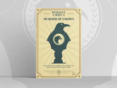 Murder of Crows poster bioshock crows infinite poster print vector video games