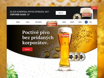 Urpiner - Webpage beer bold brewery urpiner webdesign
