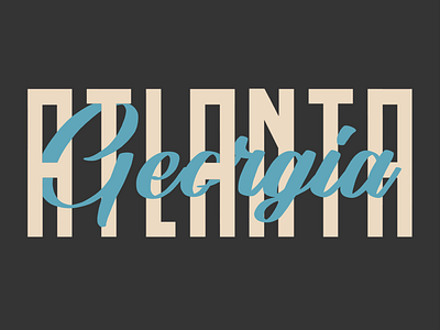 Atlanta atlanta georgia lettering procreate type