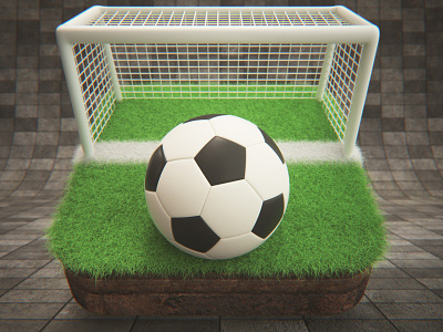 Quasi materialized Icon_football 4d cinema octane ui