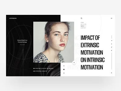 LOOKBOOK :: Creative Layout beautiful girl clean creative creative landing page creative layout creative website dark hero header light minimal model modeling slides typography uidesign ux design web design white woman