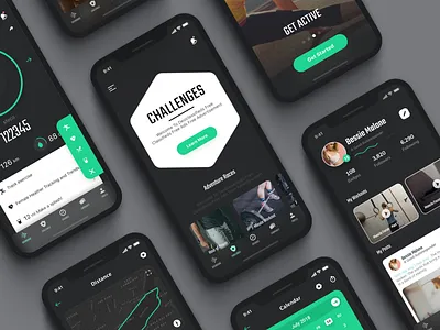 Fitbit Fitness Workout Mobile App UI/UX Design app exercise fitness health healthcare interface lifestyle mobile ui ui design uiux ux workout