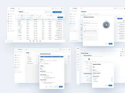 NotifyMe account admin dashboard design filter interface notification panel popup product settings shadow statistics stats table ui uiux user ux website