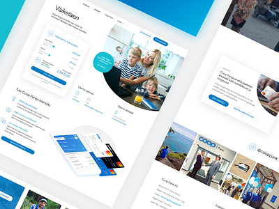 Coop Bank banking blue calculator clean coop estonia finance landing loan minimal money turquoise