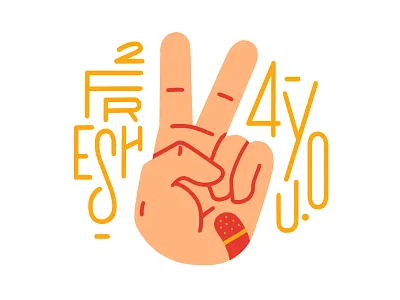 Two Fresh For YOU! 2d cel colorful illustration logo typography