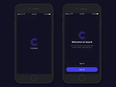 Daily UI challenge #001 — Sign Up app block chain dailyui dailyui 001 dark dayliui2018 registration signup splash ui
