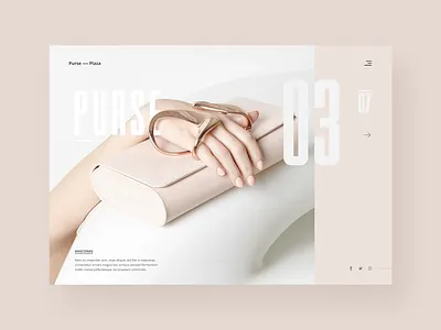 Pastel Purse Ecommerce Design clean color design ecommerce fashion font inspiration pastel shopping soft tone ui ux website woman women