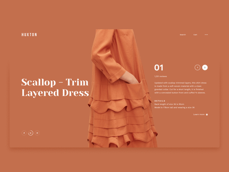 The Huxton - Hero Concept for Fashion black design ecommerce fashion hero area layoutdesign minimal typography ui ux