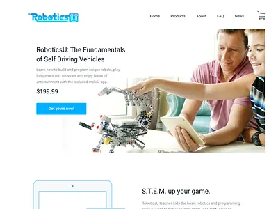 Wireframe for an Educational Robotics site branding design educational kids robotics stem ux web website wireframe wireframes