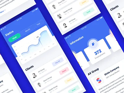 Client Management Platform 01 app chart dashboard data data analysis data design management platform statistics stats ui