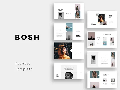 BOSH - Minimal Template branding business creative design influencer keynote keynote templates marketing minimalism minimalist modern presentation professional showcase simple slides slideshow template trendy ui