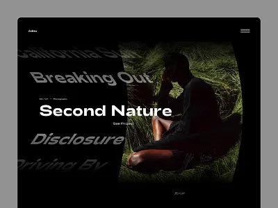 Project Scroll art direction design layout page typography ui web website