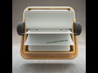 Quasi materialized Icon_Notepad 4d cinema octane ui