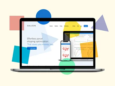 Galleon Website Home branding color home logistics marketing page redesign shipping startup web website
