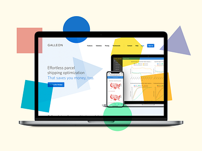 Galleon Website Home branding color home logistics marketing page redesign shipping startup web website