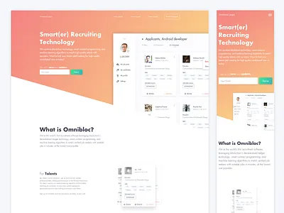 Omniblock webdesign blockchain blockchain cryptocurrency landing page omni platform recruiting webdesign