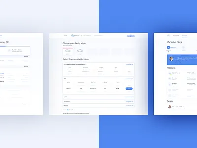 Car Builder blue clean design digital elegant flat gradient juicy logo minimal simple ui website