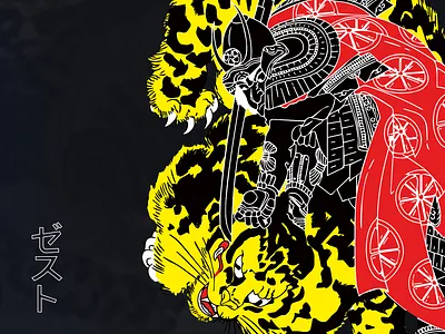 ZEST - SAMURAI - Apparel's visual - JPN collection apparel apparel design brand design flower ideogram japan lotus mixte samourai samurai shogun streetwear tattoo art tiger visual zen