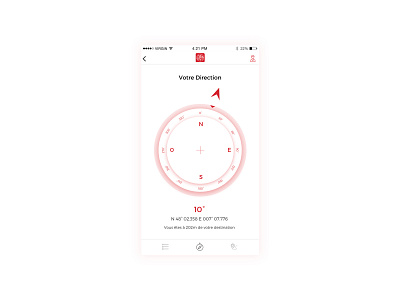 App mobile | Compass colors compass daily ui design direction gradient interface ios iphone location mobile mobile application ui ui design user experience user interface ux visual interface webdesign