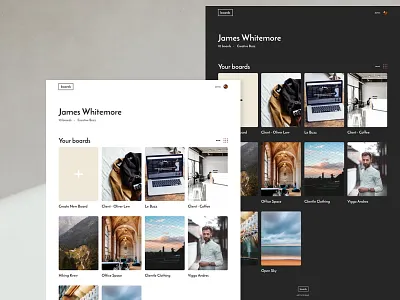 boards - boards page design modern moodboard muzli ui user experience user interface user interface design ux web design web development