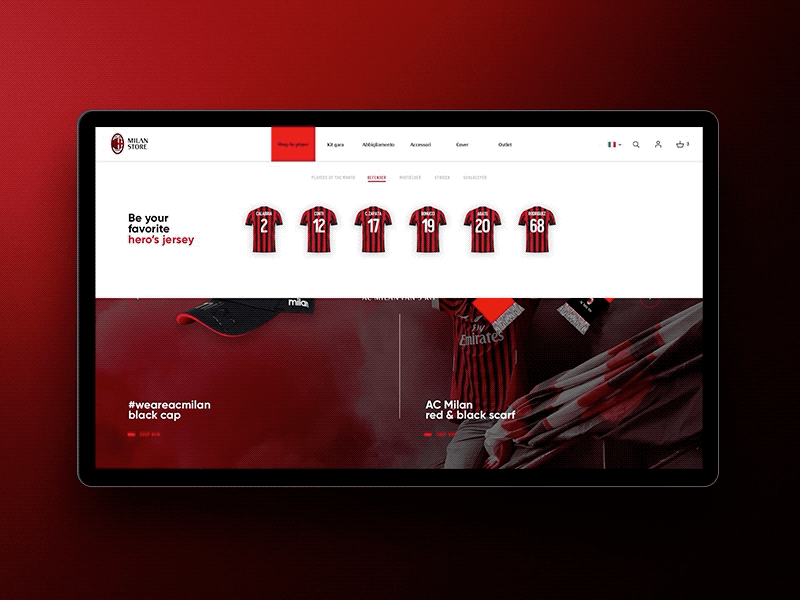 AC MILAN Online Store ac milan champions league football club jersey player