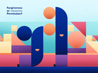 Forgiveness or Permission branding colors cool illustration minimal modern poster posterchallenge typography vector