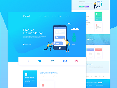 App Landing Page app landing page color concept creative dribbble shot dribbble best shot google gradient landing page landing page design template website design
