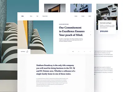 Madison Architecture architechture grid layout home lander home page lander madison minimal typography unusual web design website layout whitespace