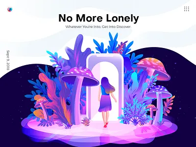 Apps Illustration app illustration banner digital art flat illustration graphic design hero image home page illustration illustration landing page illustration landscape illustration leaf mushroom people trend ui illustration vector vector art web page illustration website illustration