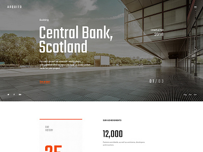 Arquito - Architecture Firm Main Page architect architecture envato firm interior psd template theme wordpress