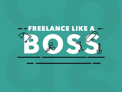 Freelance like a Boss design designart icon icons illustration vector