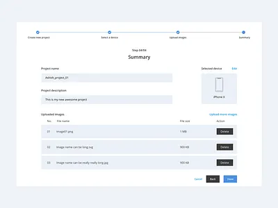 Wizard page #07 design summary ui visual design wizard