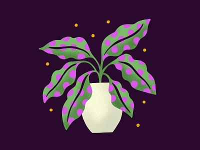 (S)potted plant dots floral flower illustration plant simple spots