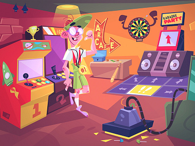 Arcade Anarchy adventure adventure game arcade game cartoon character characterdesign game illustration music puzzle puzzle game spovv