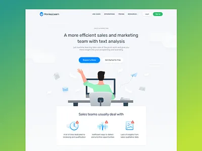 Monkey Learn - Use Case app clean design design ui ux illustration interface landing machine learning monkeylearn simple ui use case ux web website