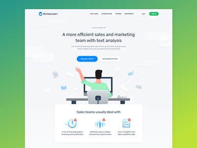 Monkey Learn - Use Case app clean design design ui ux illustration interface landing machine learning monkeylearn simple ui use case ux web website