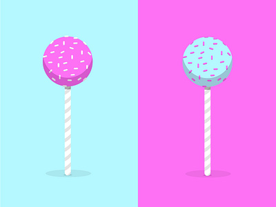 Cakepops babyblue cakepops dessert food illustration pink sprinkles